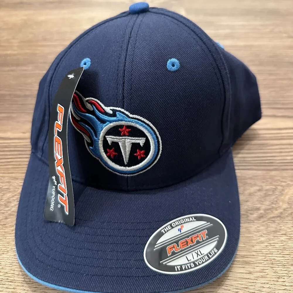 Tennessee Titans Baseball Cap RARE Hat NFL Cap Flexible SnapBack Dad Hat L/XL - Picture 1 of 3